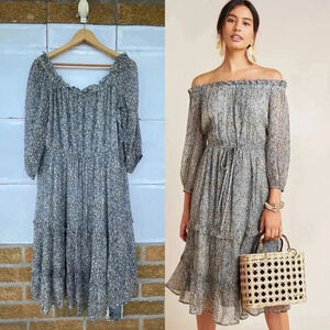 Anthropologie Kira Off-The-Shoulder Peasant Dress 14